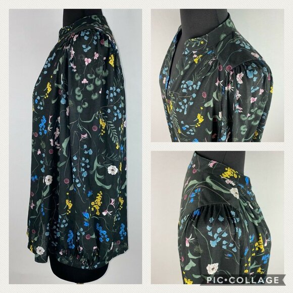 Anna Glover x H&M Peasant Top Womens XS Floral Oversized - Picture 7 of 12